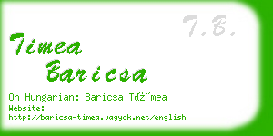 timea baricsa business card